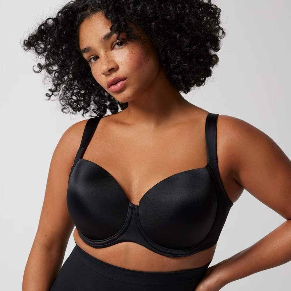 Soma Stunning Support Smooth Full Coverage Black Bra Size 34C